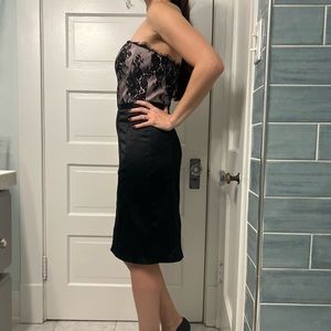 White House Black Market strapless party dress size 4